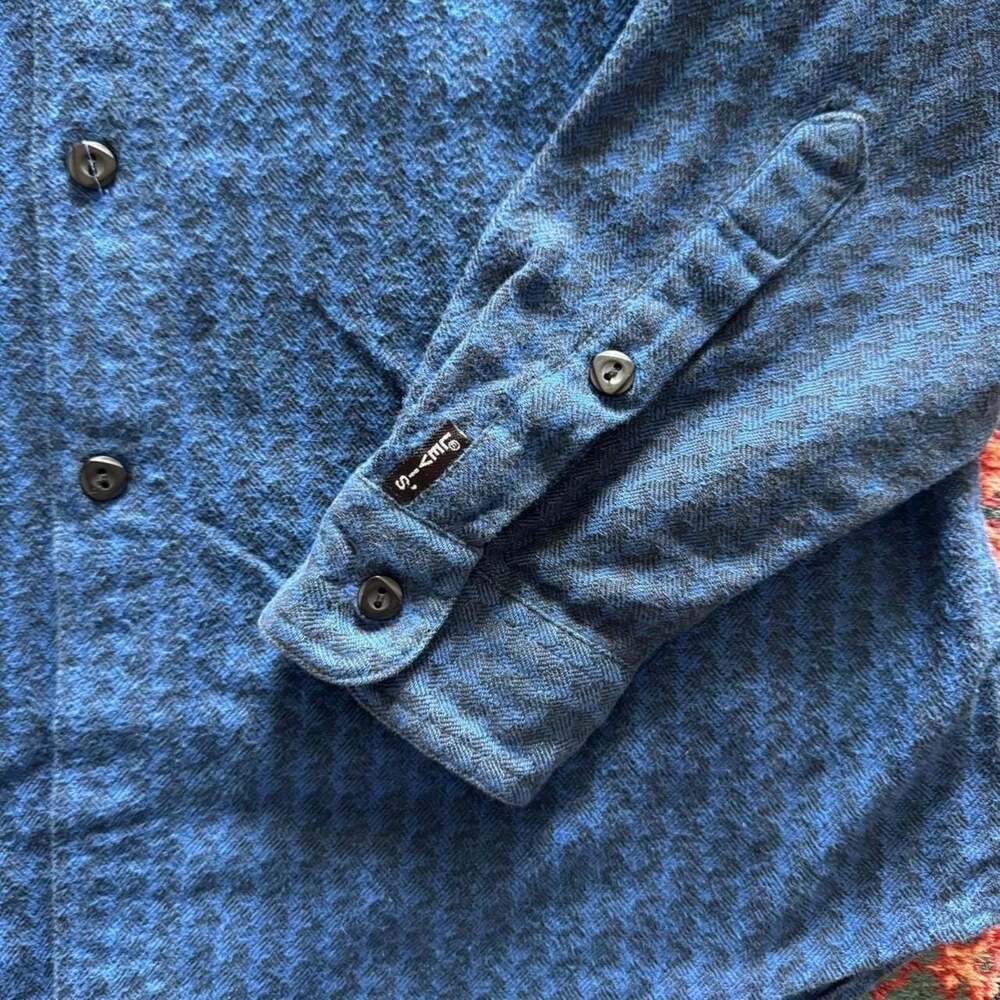 Levi's Sutter Creek Blue Patterned Button Down Shirt Size M - Picture 7 of 8